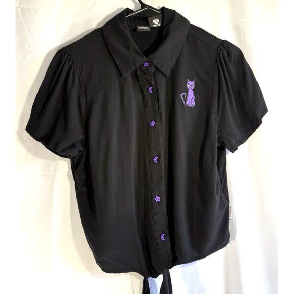 Disney Hocus Pocus Tie Front Shirt for Women by Her Universe Size Medium - Picture 1 of 11